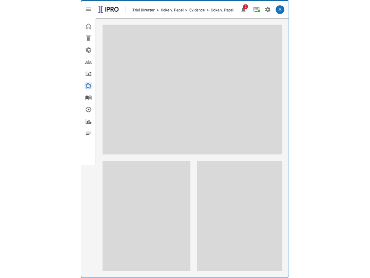 Responsive evidence review at smaller breakpoint.